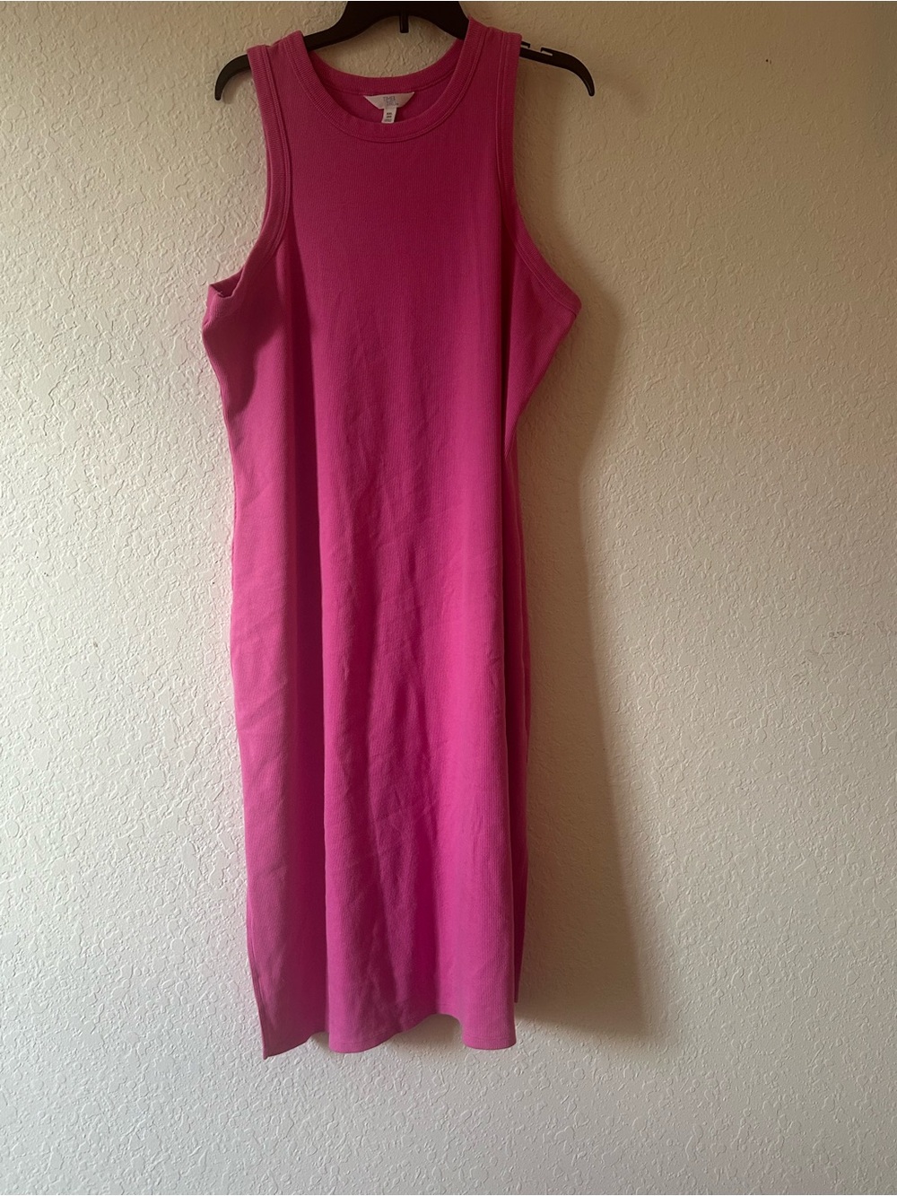 Time and Tru Fuchsia Sleeveless Midi Tank Dress